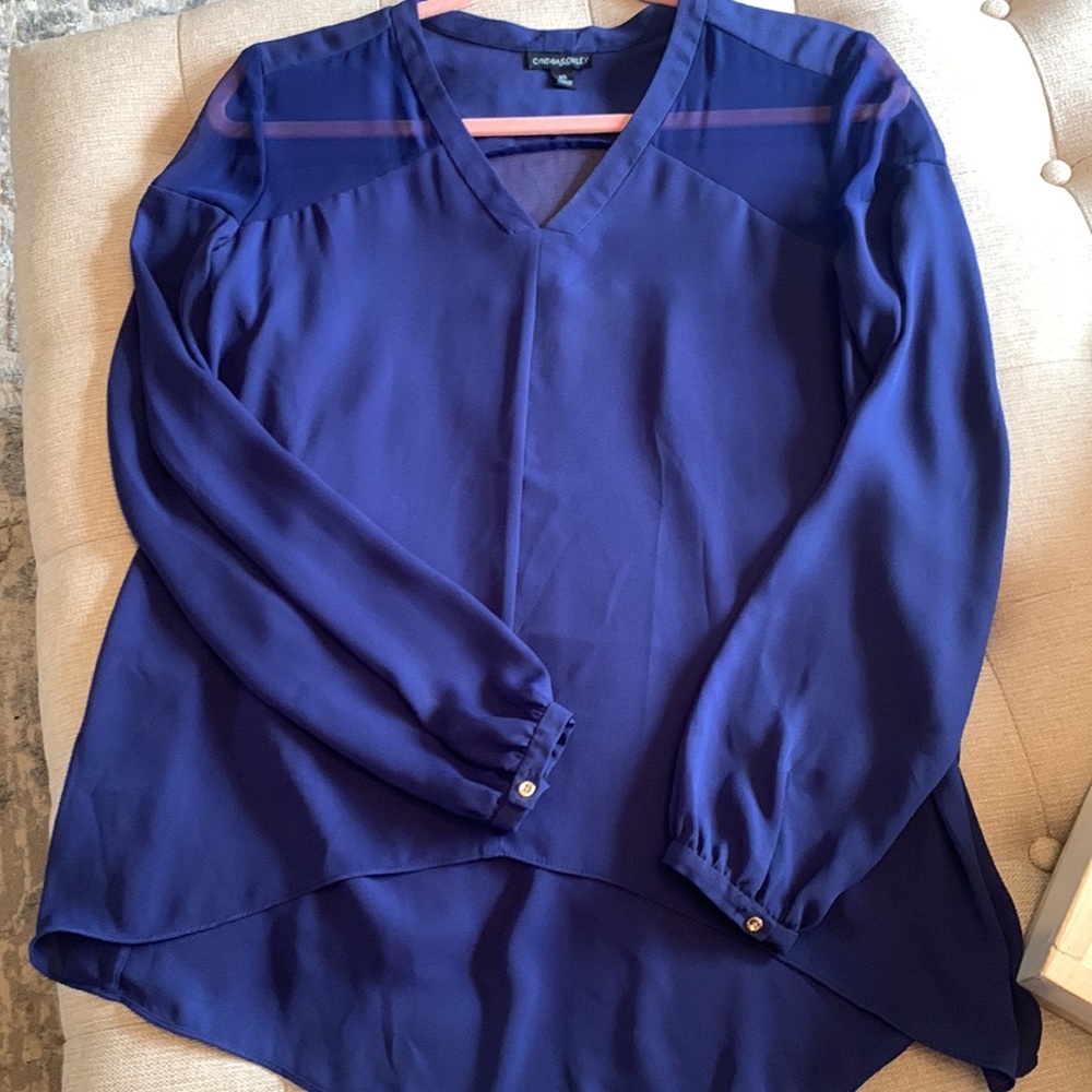 Cynthia Rowley Blue Blouse Size XS